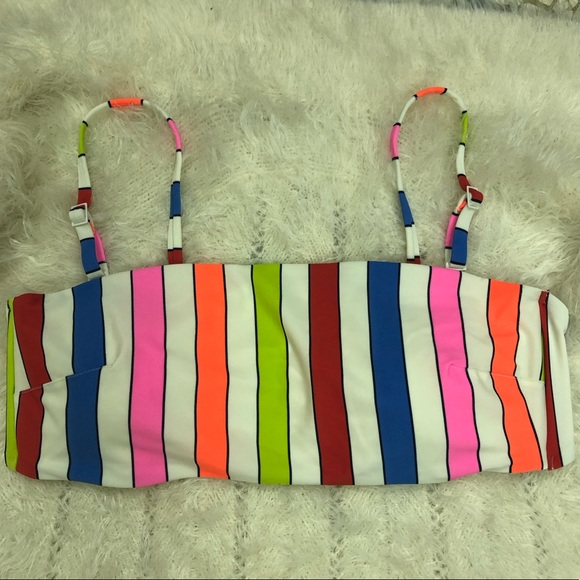 aerie Other - NWT Aerie Bikini Top Bandeau Style Stripes XL Swim